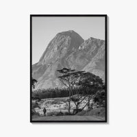 Mulanje Massif Malawi Black and White Fine Art Photo Print, Mount Mulanje, Sapitwa Peak