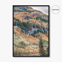 Vail Fine Art Photo Print, Colorado USA, Rocky Mountains, Aspen Trees, Fall Foliage Poster