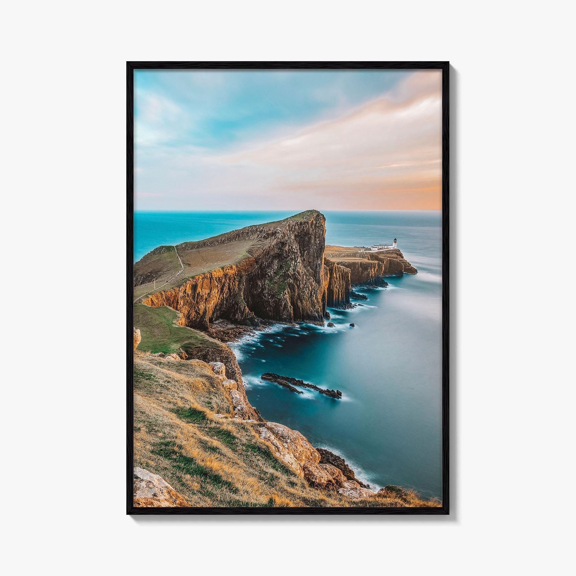 Isle Of Skye Golden Fine Art Photo Print, Neist Point Lighthouse, Scotland Wall Poster