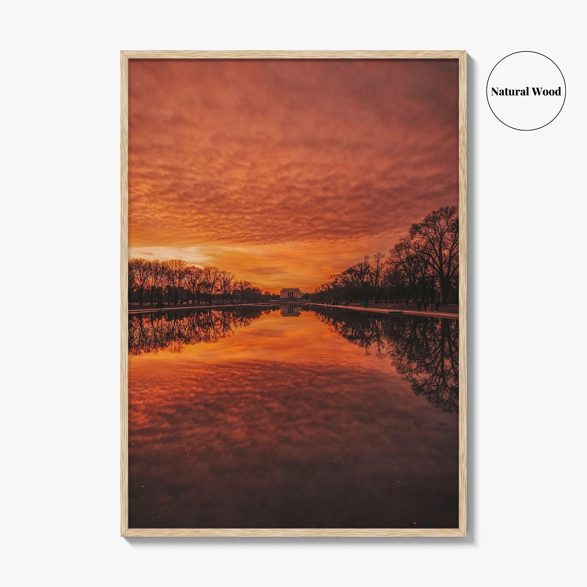 Washington DC Fine Art Photo Print, Lincoln Memorial, Reflecting Pool, National Mall, Wall Decor