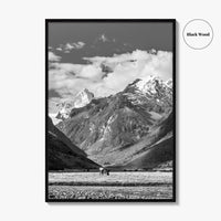Peru Black and White Fine Art Photo Print, Andes Mountains, Cordillera Blanca Wall Poster