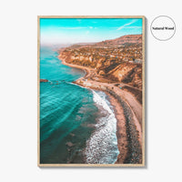 Southern California Blue Fine Art Photo Print, Aerial SoCal Coast, USA Poster