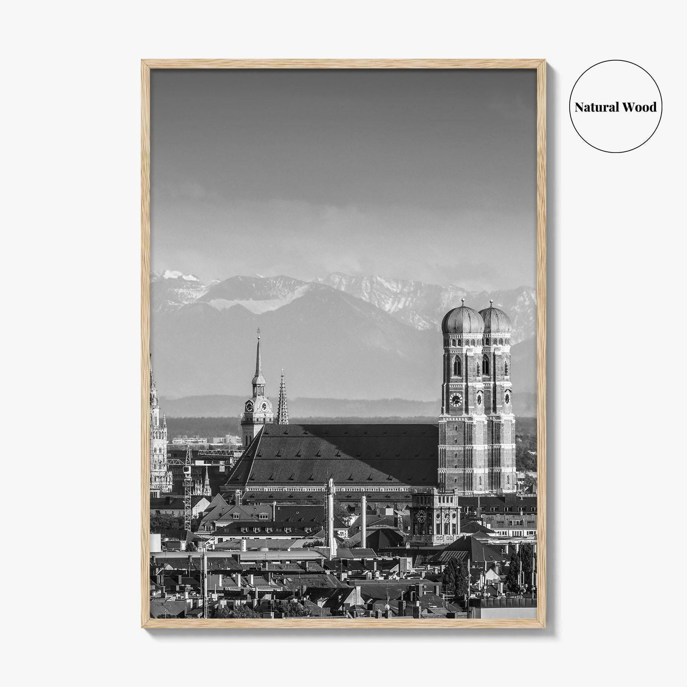 Munich Black and White Fine Art Photo Print, Bavaria Germany Wall Decor Poster