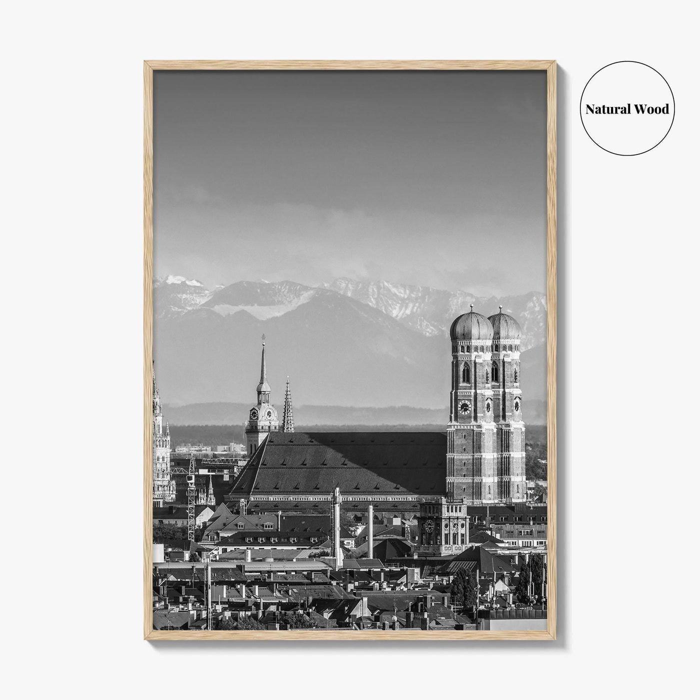 Munich Black and White Fine Art Photo Print, Bavaria Germany Wall Decor Poster