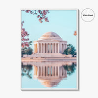 Washington DC Fine Art Photo Print, Jefferson Memorial, Tidal Basin, Cherry Blossoms, Poster