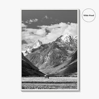 Peru Black and White Fine Art Photo Print, Andes Mountains, Cordillera Blanca Wall Poster