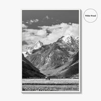 Peru Black and White Fine Art Photo Print, Andes Mountains, Cordillera Blanca Wall Poster