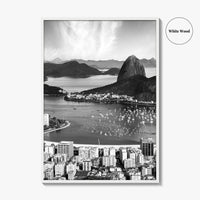 Rio de Janeiro Skyline Black and White Fine Art Photo Print, Brazil Poster