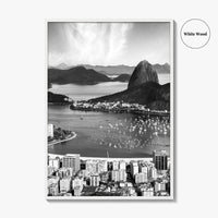 Rio de Janeiro Skyline Black and White Fine Art Photo Print, Brazil Poster
