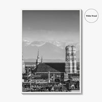 Munich Black and White Fine Art Photo Print, Bavaria Germany Wall Decor Poster