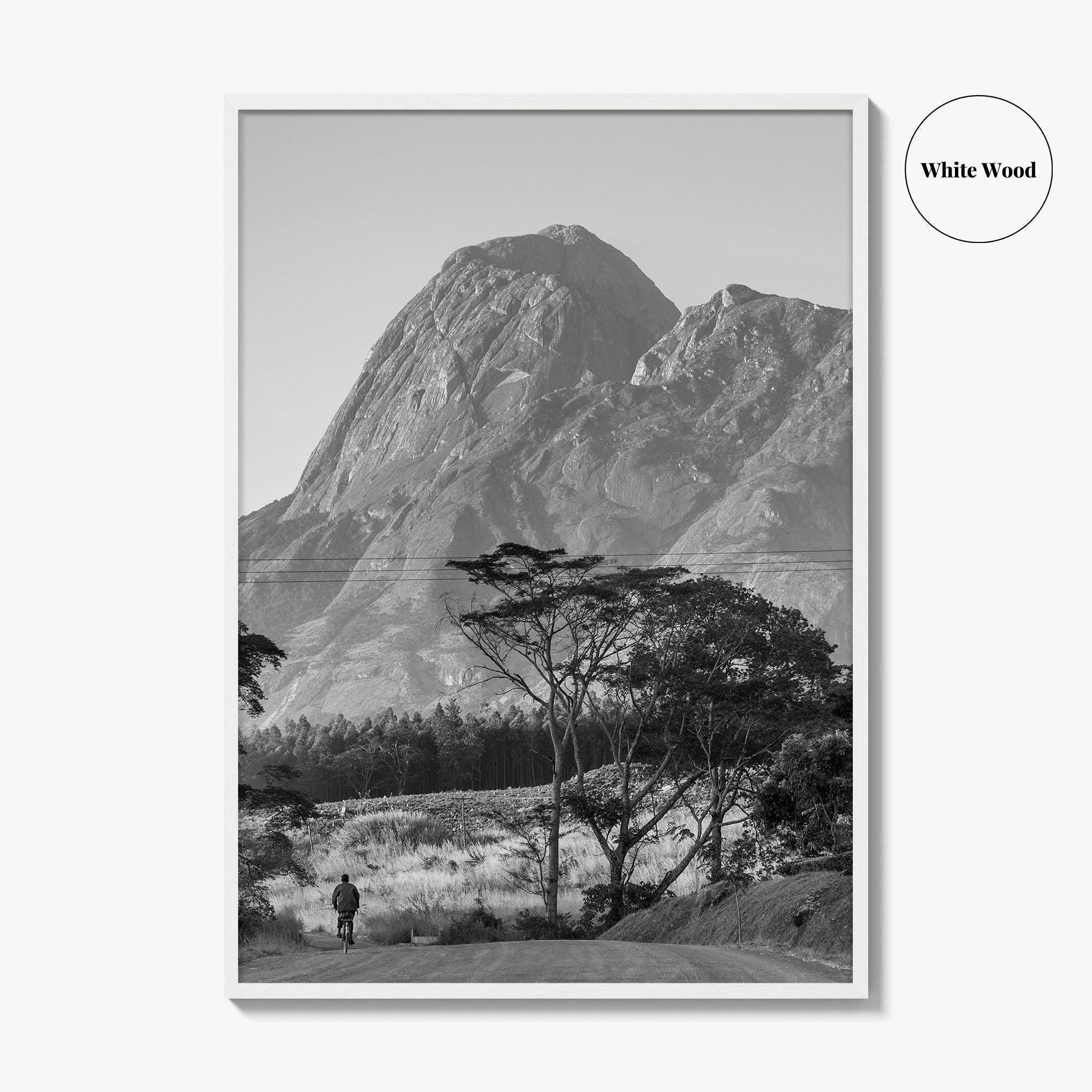 Mulanje Massif Malawi Black and White Fine Art Photo Print, Mount Mulanje, Sapitwa Peak