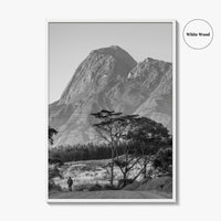 Mulanje Massif Malawi Black and White Fine Art Photo Print, Mount Mulanje, Sapitwa Peak