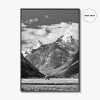 Peru Black and White Fine Art Photo Print, Andes Mountains, Cordillera Blanca Wall Poster