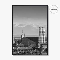Munich Black and White Fine Art Photo Print, Bavaria Germany Wall Decor Poster