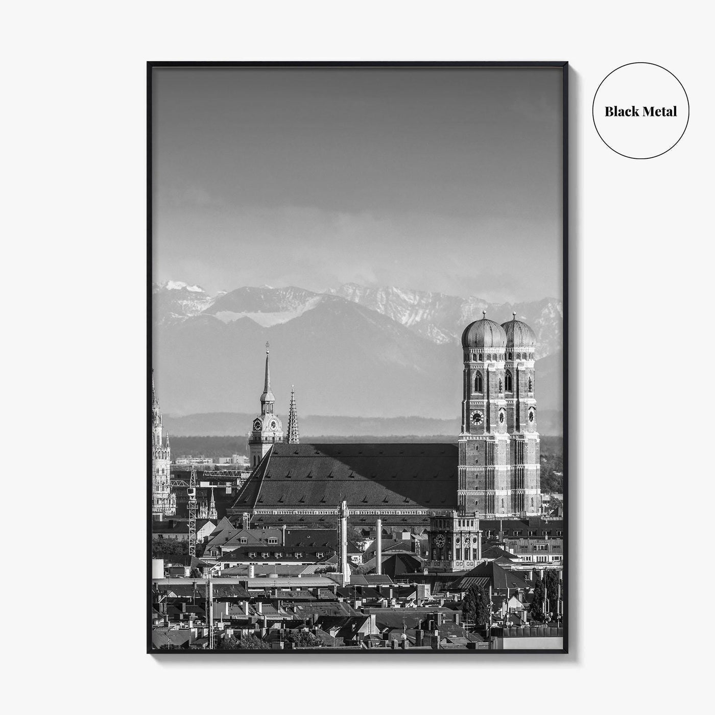 Munich Black and White Fine Art Photo Print, Bavaria Germany Wall Decor Poster