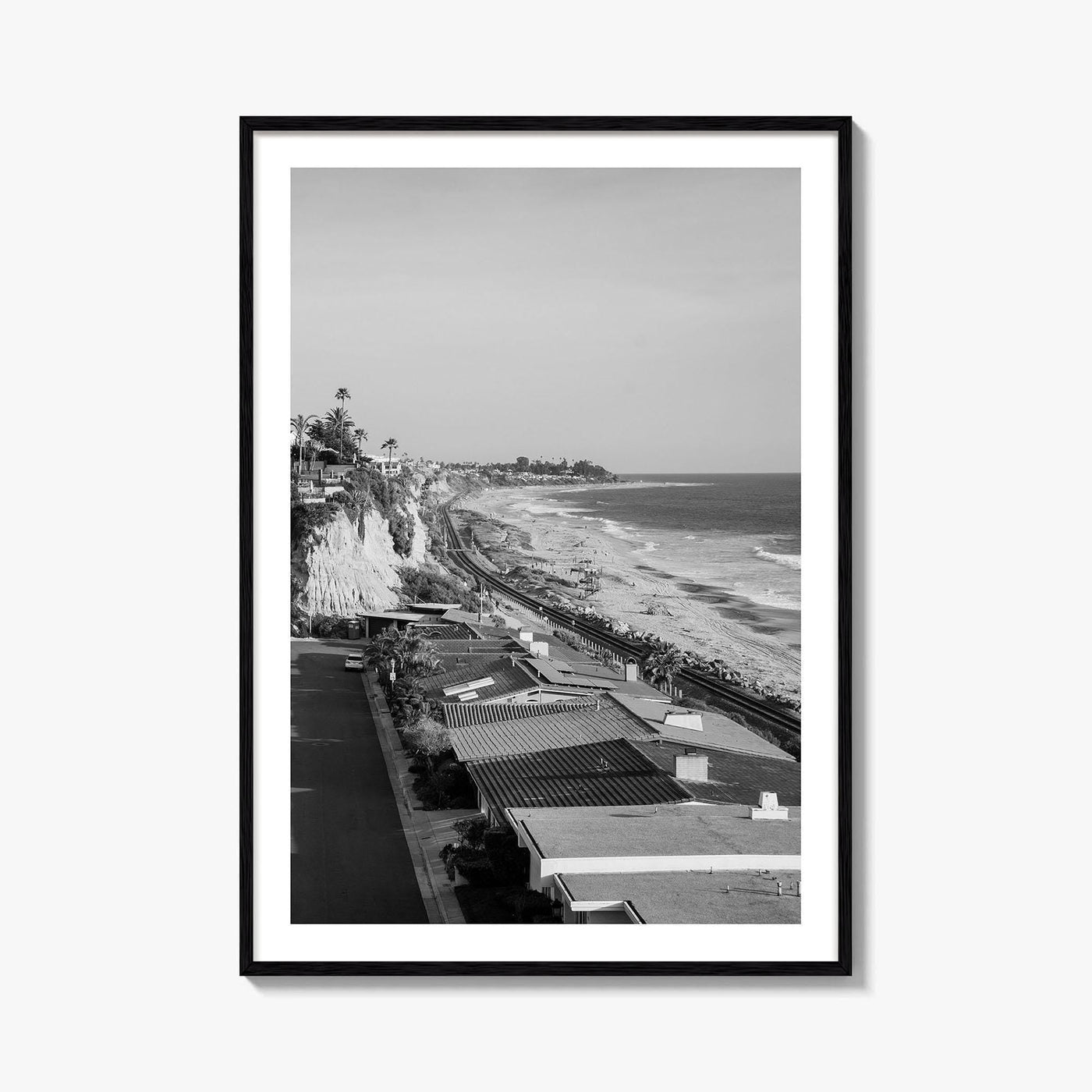San Clemente Black and White Fine Art Photo Print, Orange County California Beach Poster