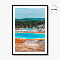 Yellowstone National Park Fine Art Photo Print, Grand Prismatic Spring, Wyoming, USA, Poster