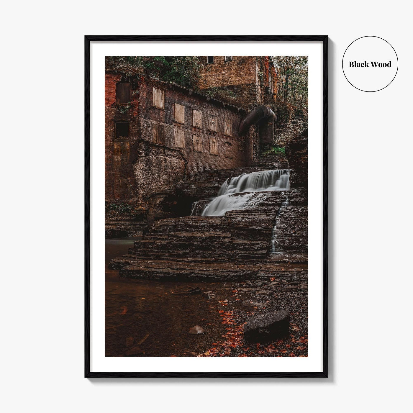 Ithaca Fine Art Photo Print, Wells Falls, New York, Van Nattas Station Poster