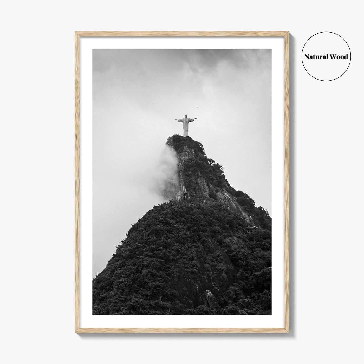 Rio de Janeiro Black and White Fine Art Photo Print, Christ the Redeemer Brazil Poster