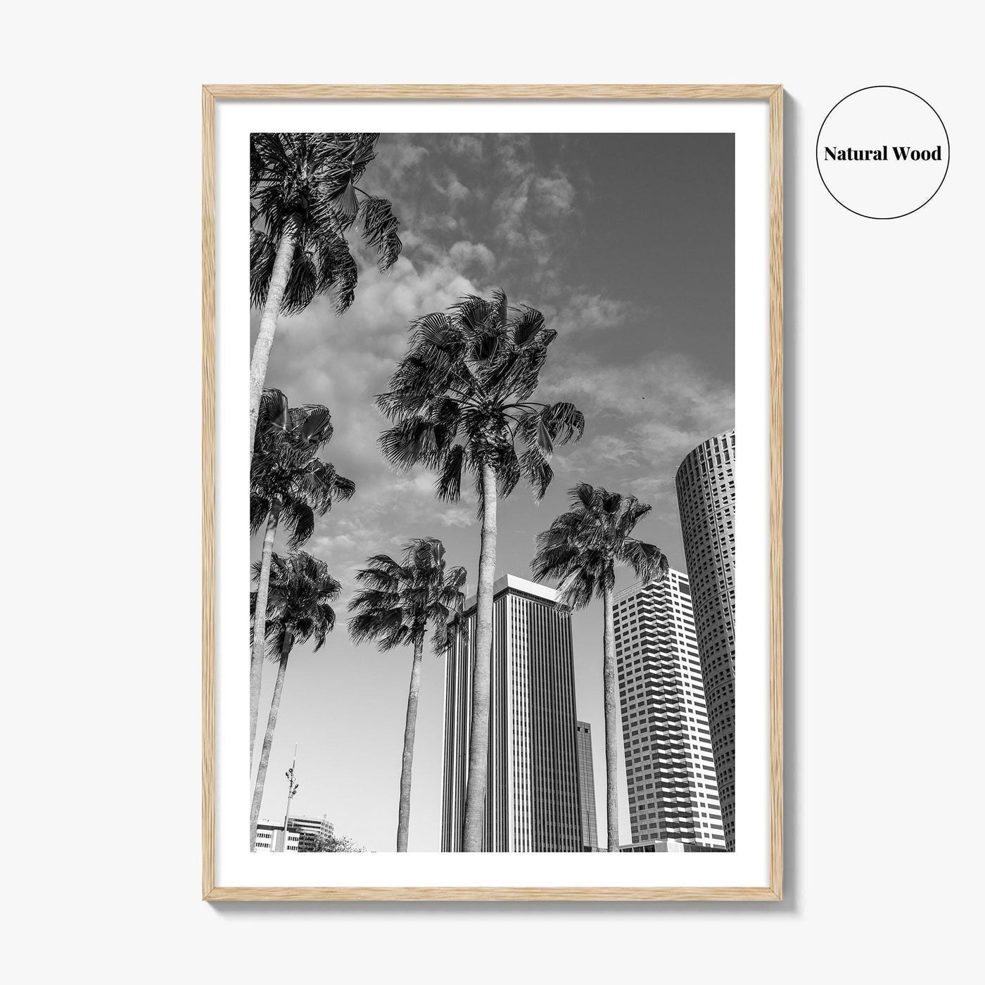 Tampa Skyline Black and White Fine Art Photo Print, Florida, USA, Poster
