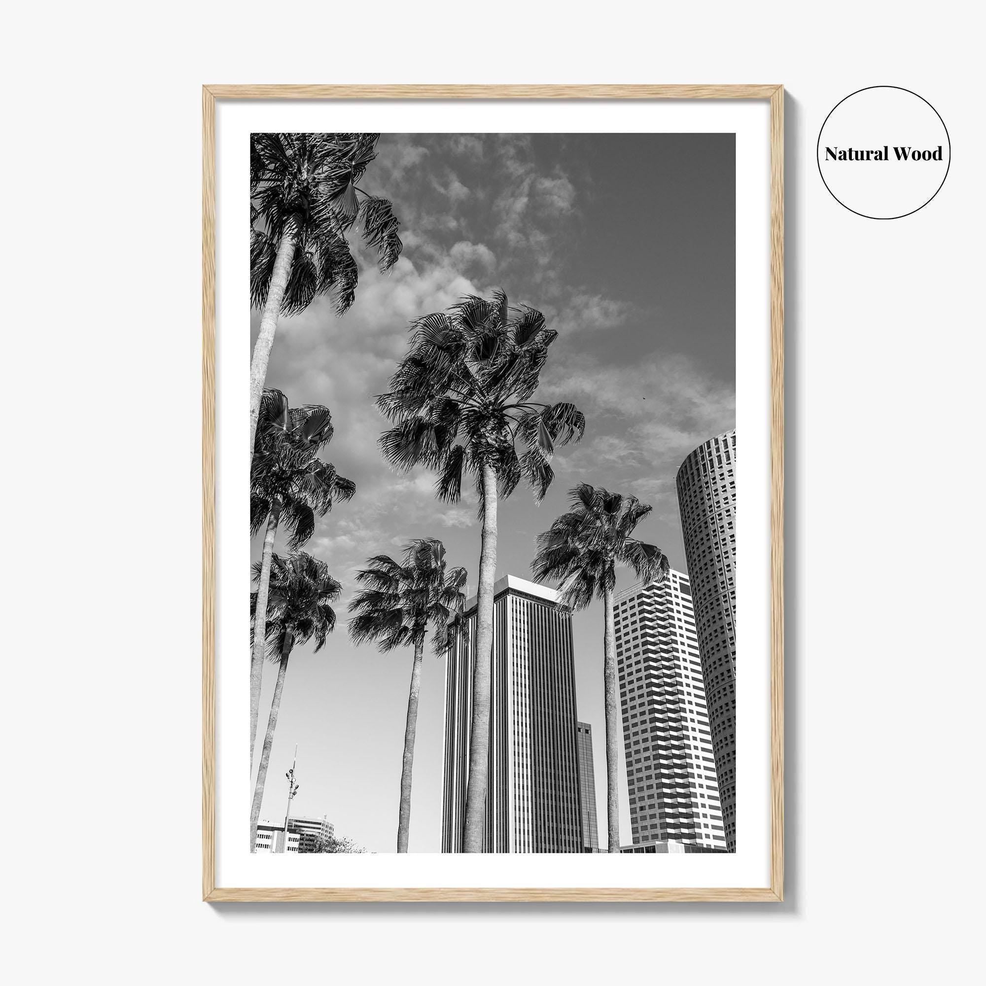 Tampa Skyline Black and White Fine Art Photo Print, Florida, USA, Poster