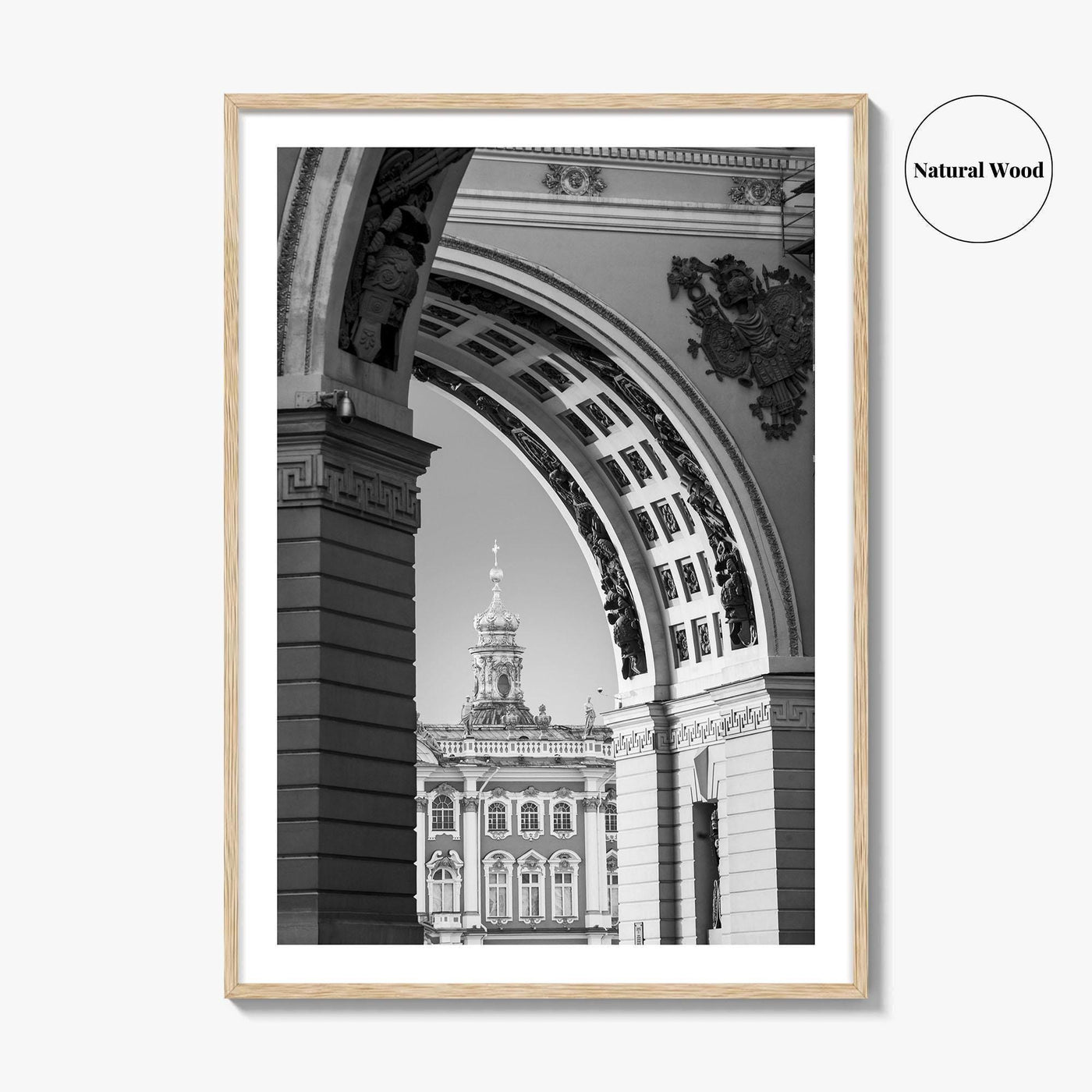 St Petersburg Black and White Fine Art Photo Print, Hermitage Museum, Russia Poster