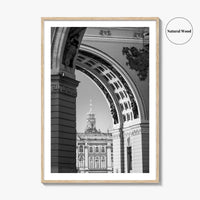 St Petersburg Black and White Fine Art Photo Print, Hermitage Museum, Russia Poster