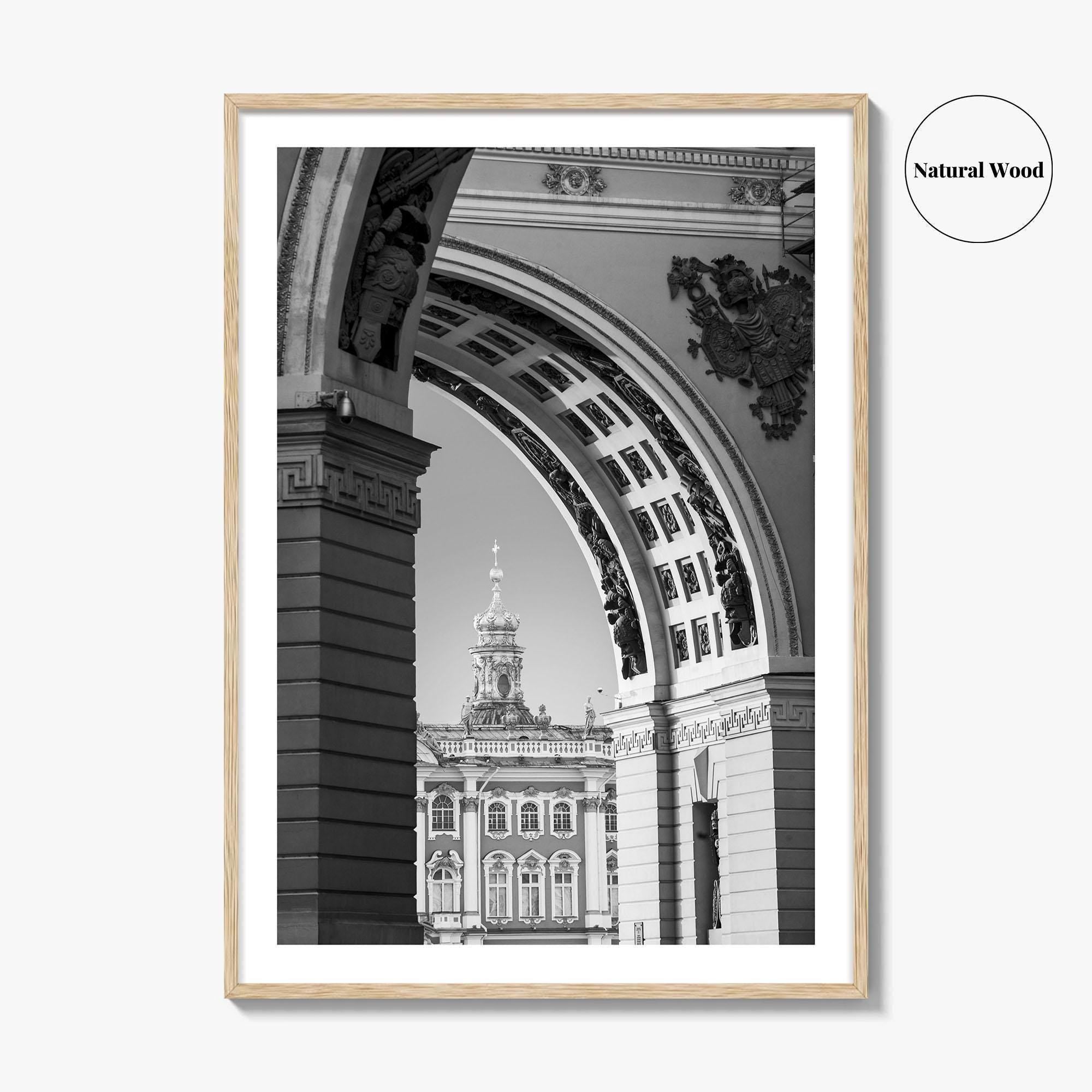 St Petersburg Black and White Fine Art Photo Print, Hermitage Museum, Russia Poster