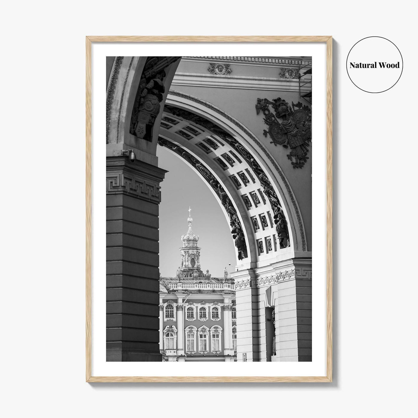 St Petersburg Black and White Fine Art Photo Print, Hermitage Museum, Russia Poster