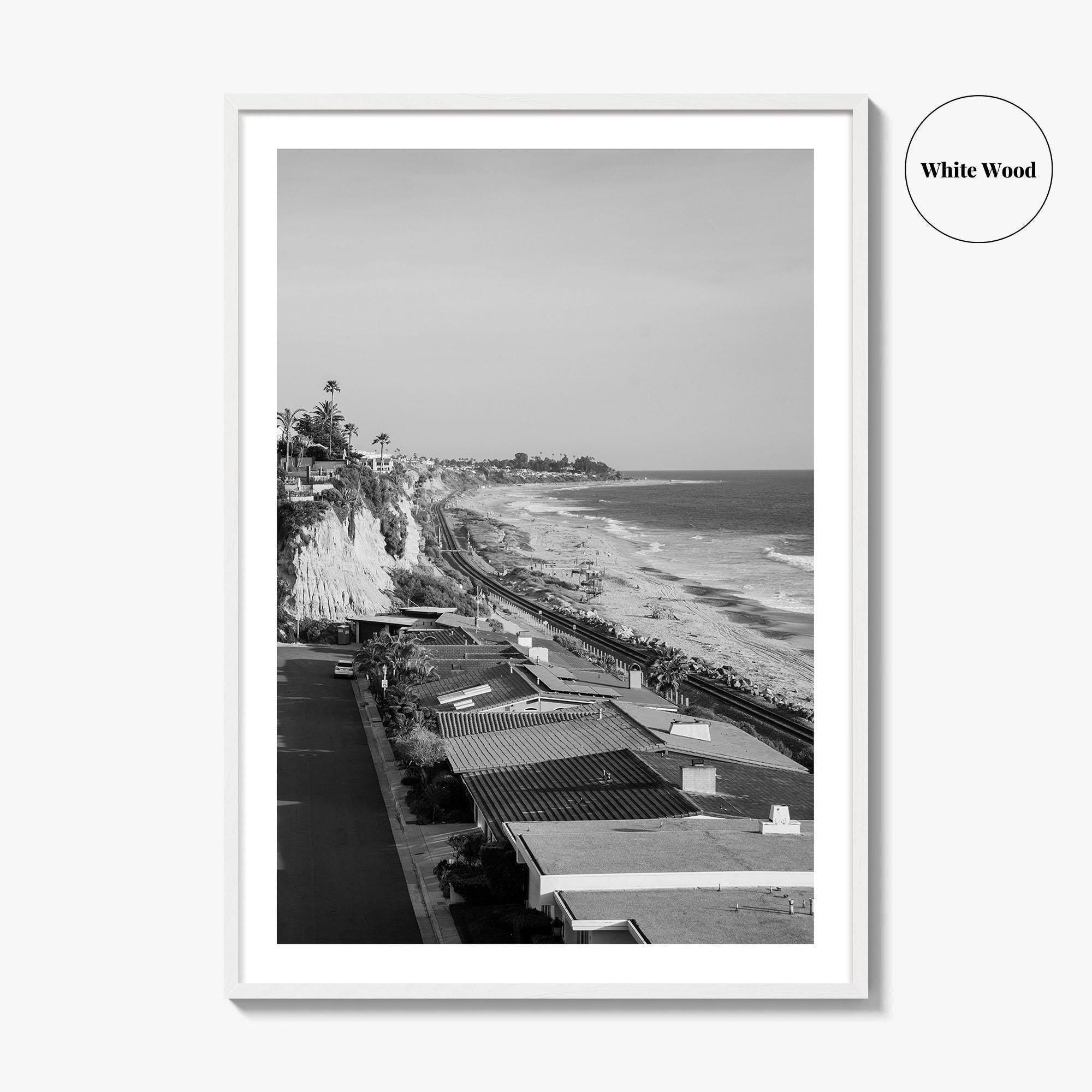 San Clemente Black and White Fine Art Photo Print, Orange County California Beach Poster