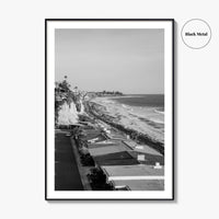 San Clemente Black and White Fine Art Photo Print, Orange County California Beach Poster
