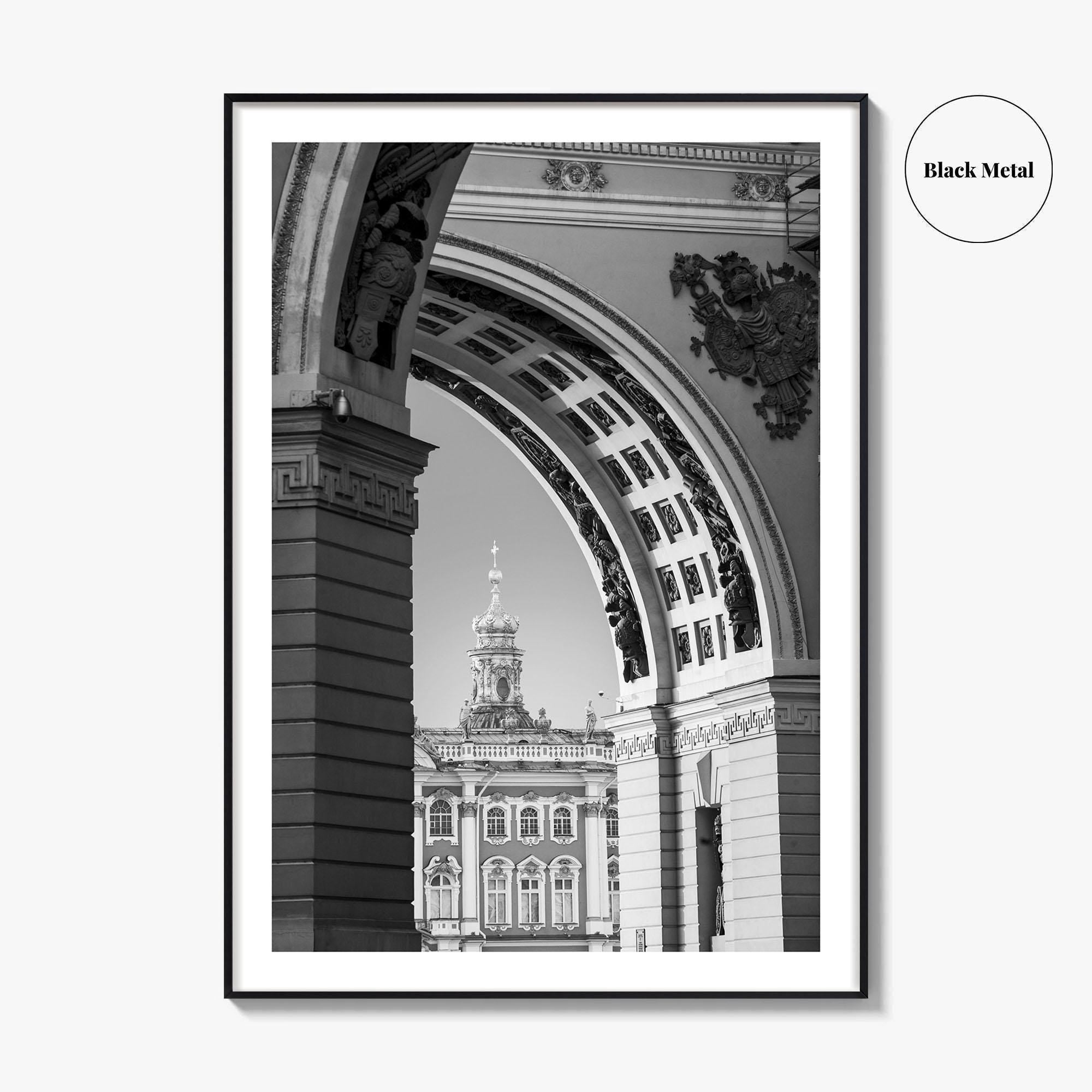 St Petersburg Black and White Fine Art Photo Print, Hermitage Museum, Russia Poster