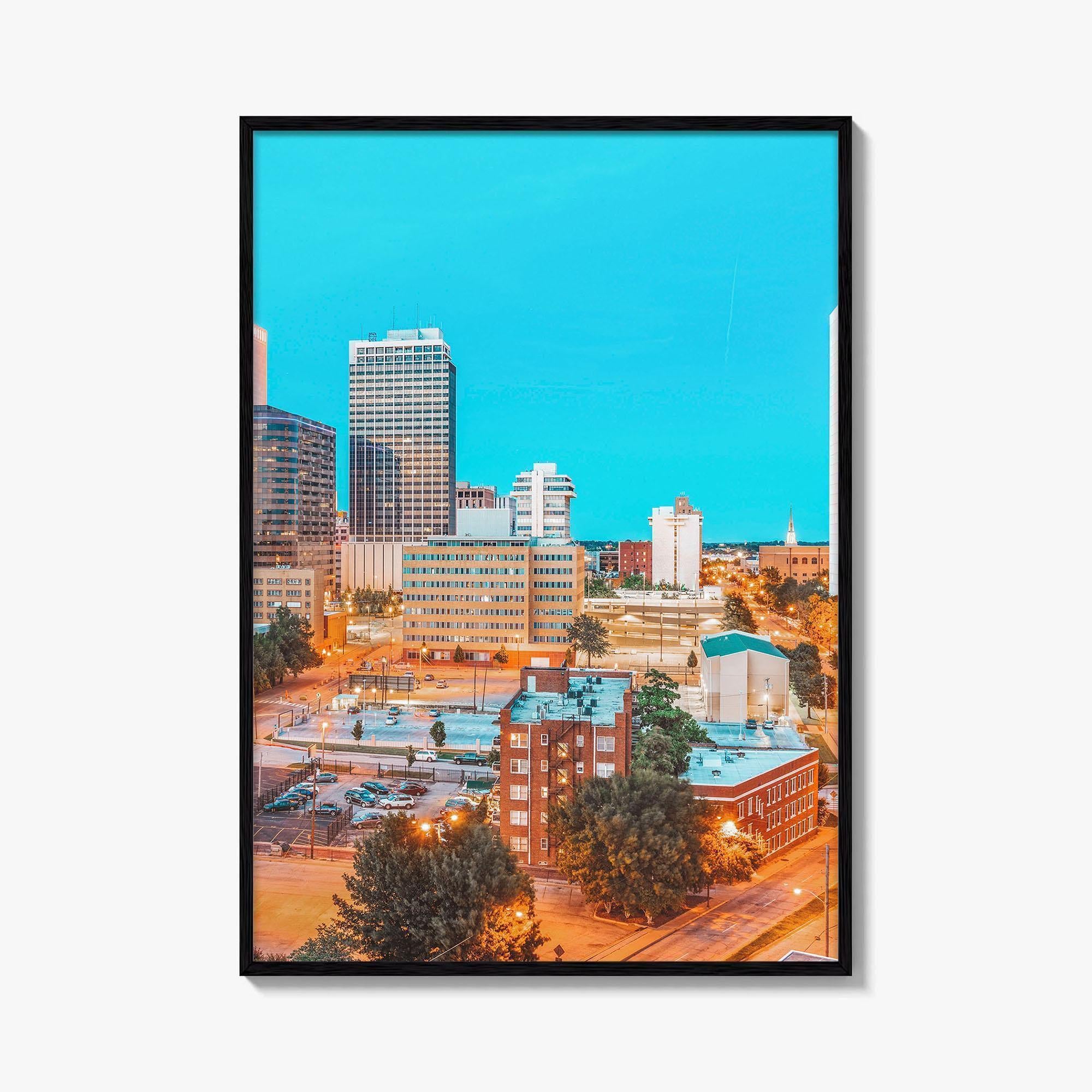 Tulsa Skyline Fine Art Photo Print, Downtown, Oklahoma, USA, Wall Poster