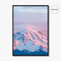 Mount Rainier Pink Fine Art Photo Print, Washington State Poster, Cascade Range USA