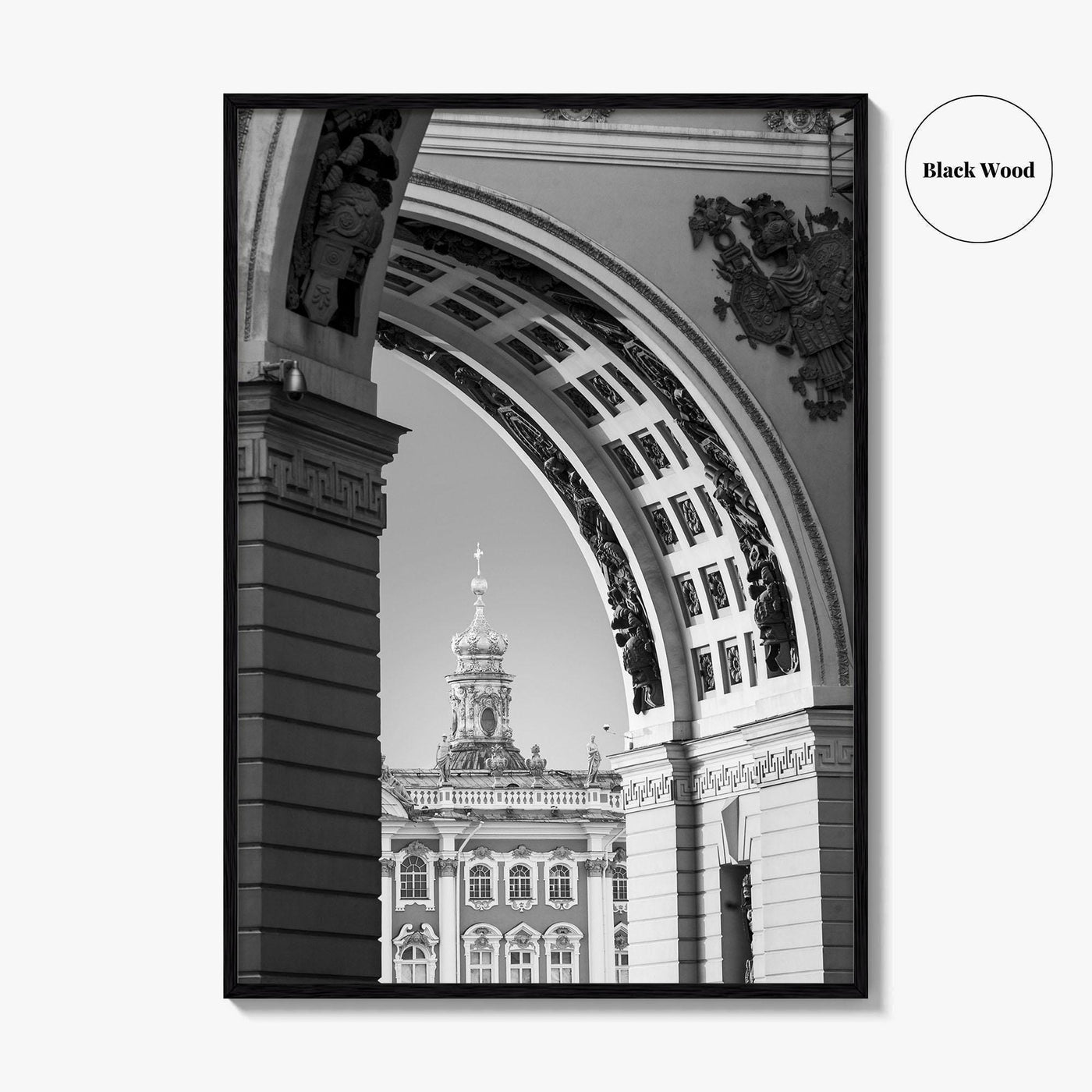 St Petersburg Black and White Fine Art Photo Print, Hermitage Museum, Russia Poster