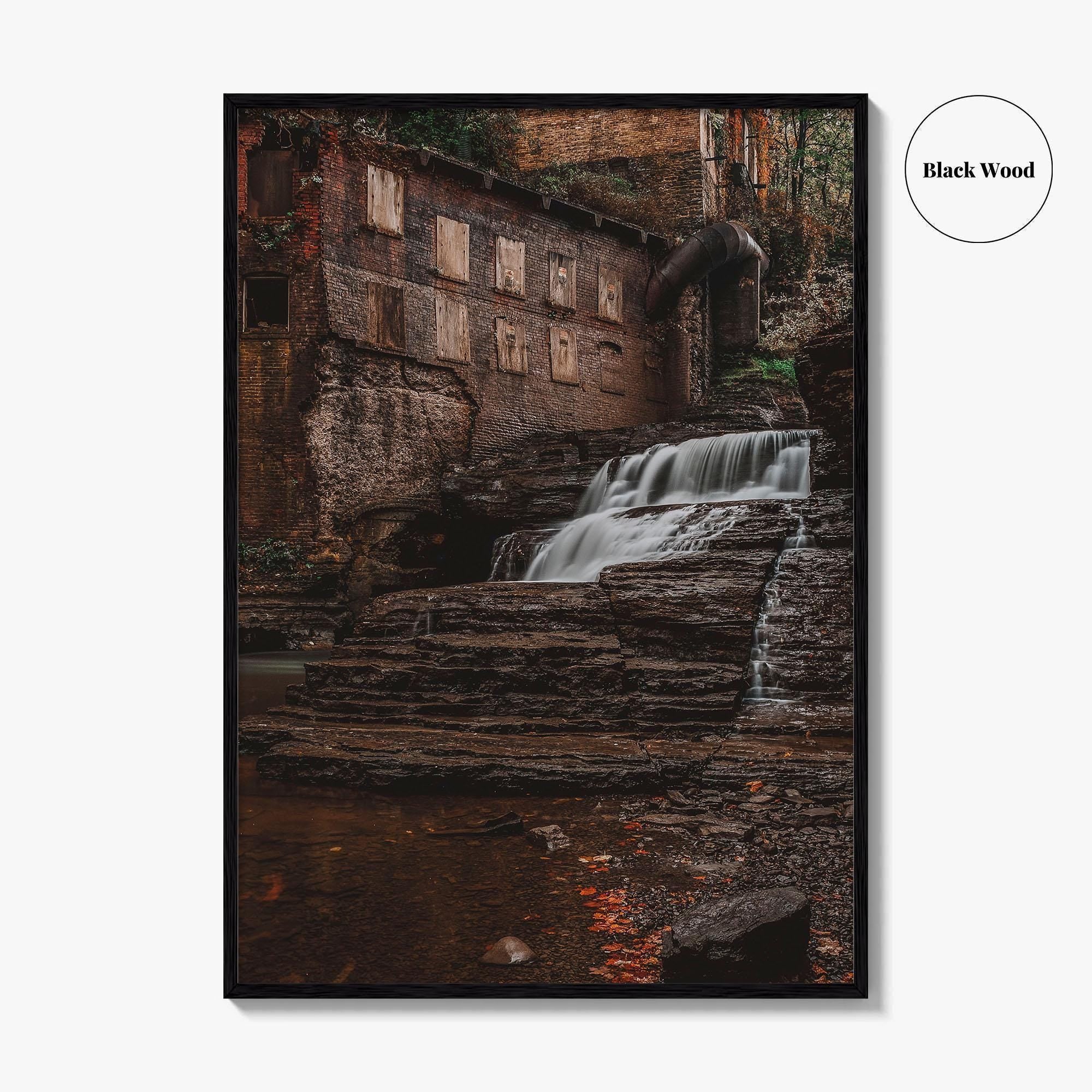 Ithaca Fine Art Photo Print, Wells Falls, New York, Van Nattas Station Poster