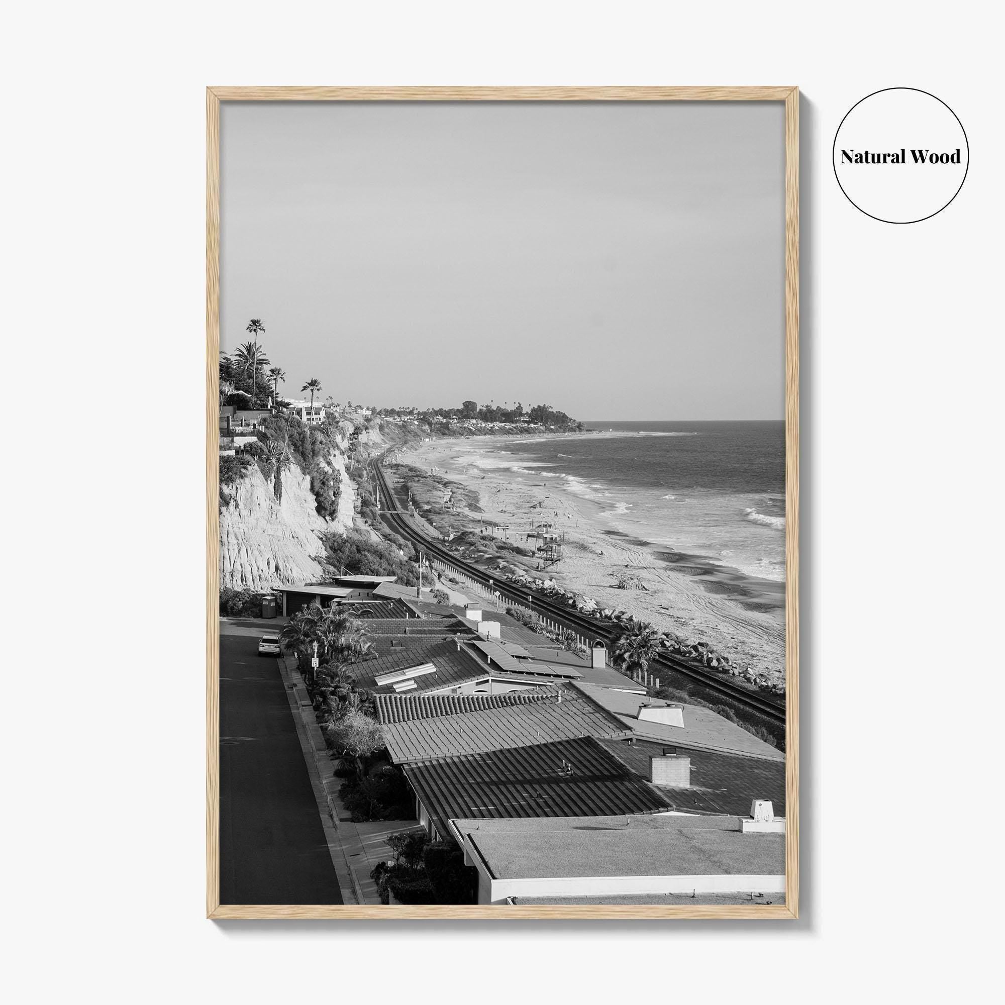 San Clemente Black and White Fine Art Photo Print, Orange County California Beach Poster