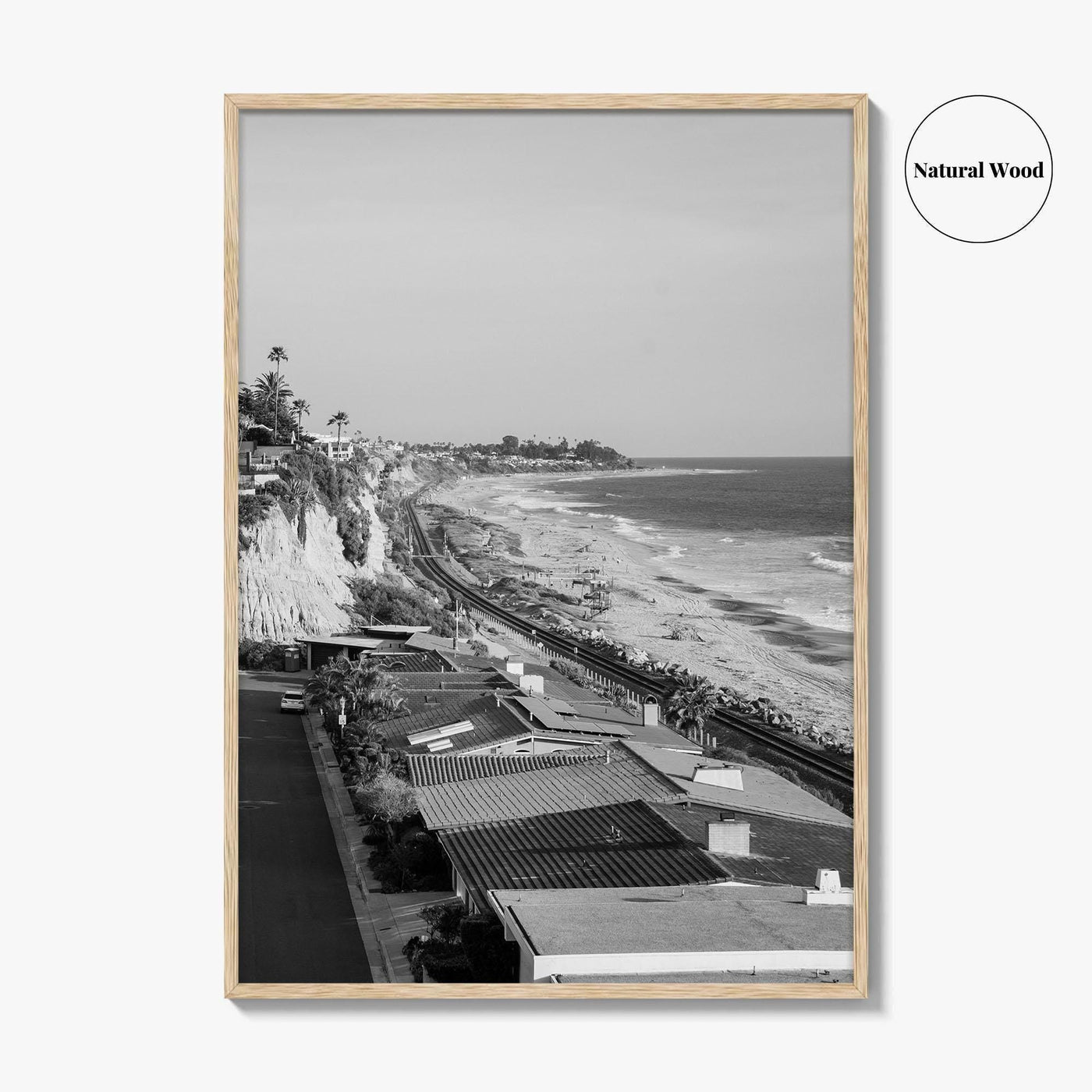San Clemente Black and White Fine Art Photo Print, Orange County California Beach Poster