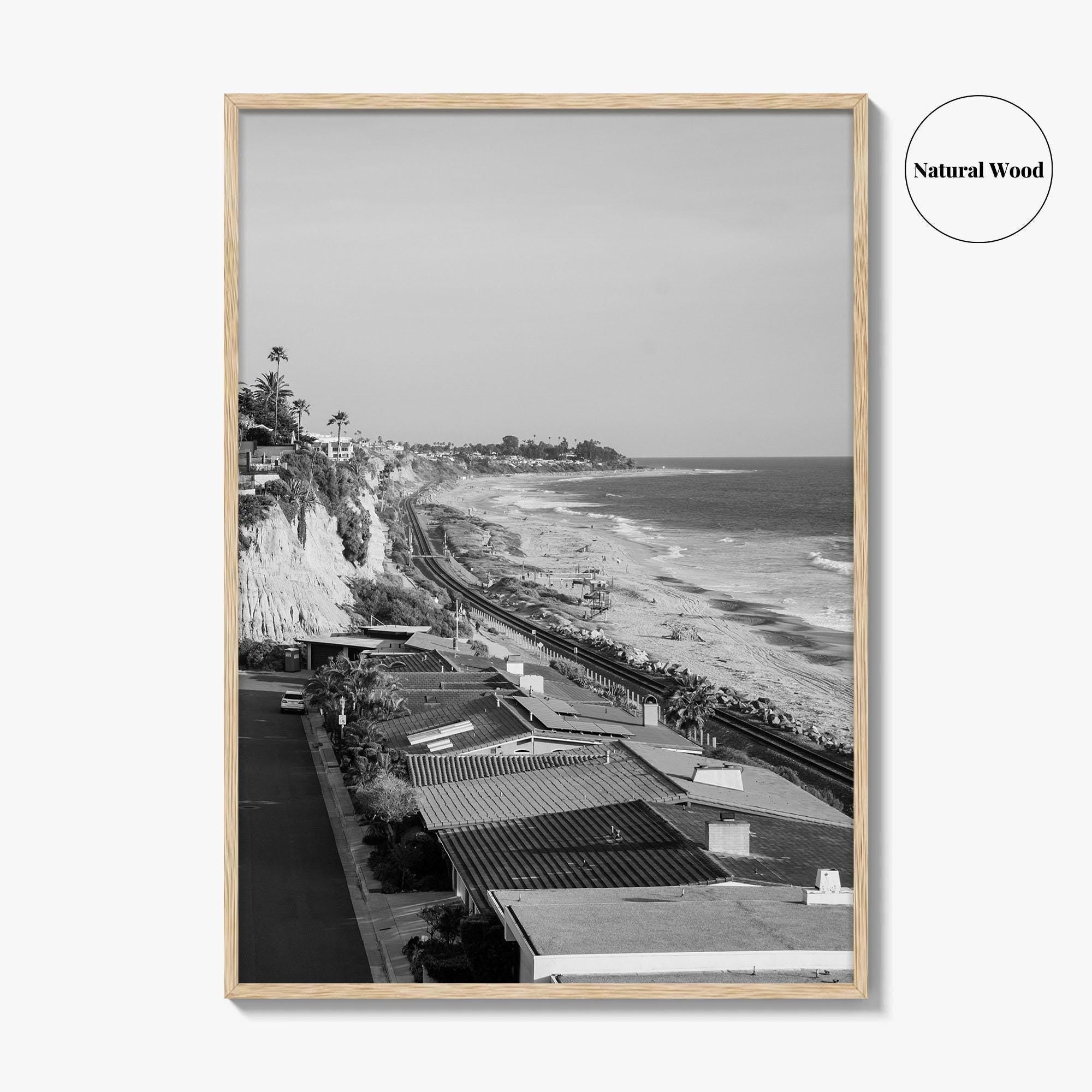 San Clemente Black and White Fine Art Photo Print, Orange County California Beach Poster