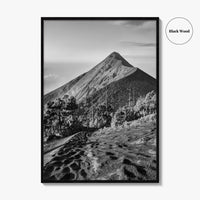 Guatemala Black and White Fine Art Photo Print, Fuego Volcano, Central America Poster