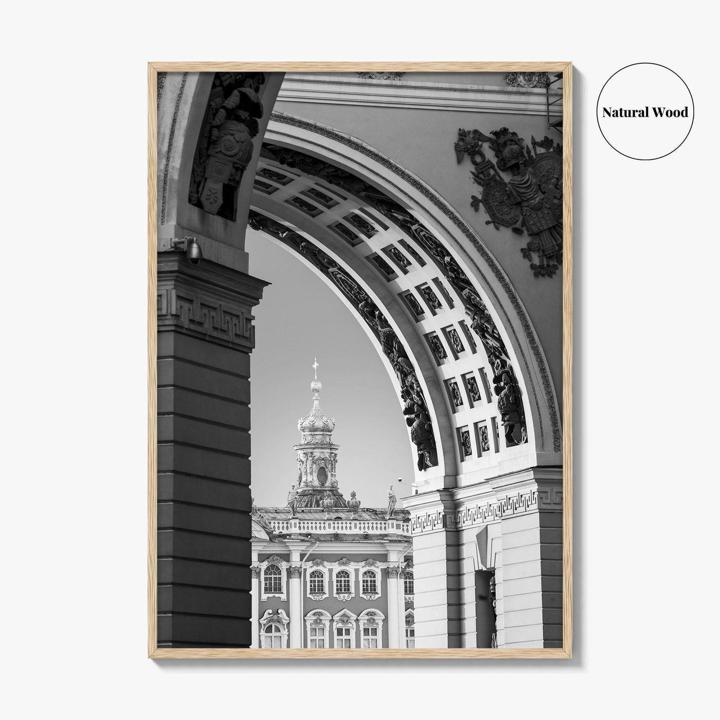 St Petersburg Black and White Fine Art Photo Print, Hermitage Museum, Russia Poster