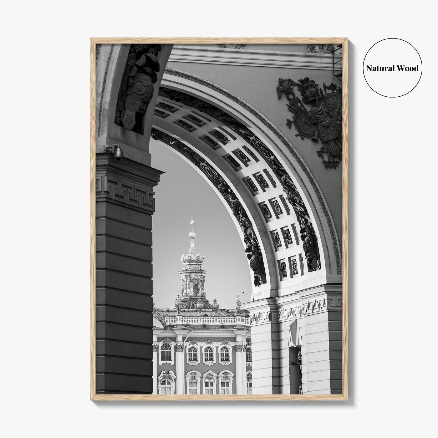 St Petersburg Black and White Fine Art Photo Print, Hermitage Museum, Russia Poster