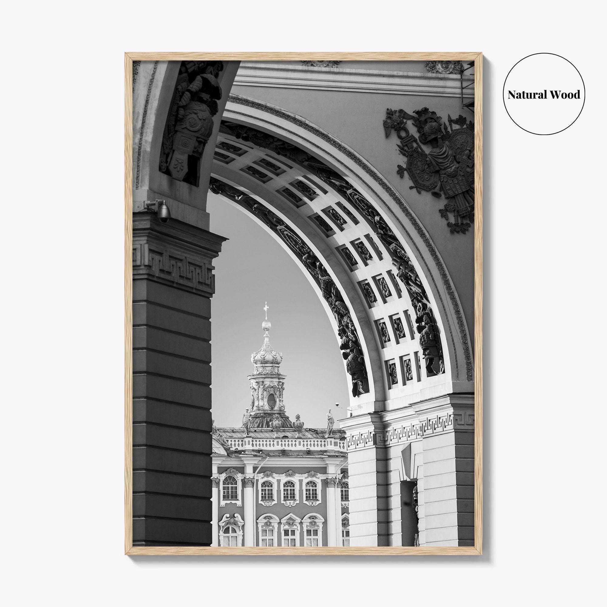 St Petersburg Black and White Fine Art Photo Print, Hermitage Museum, Russia Poster