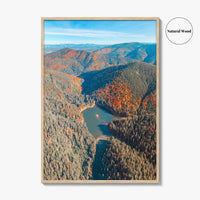 Synevyr Lake Fine Art Photo Print, Carpathian Mountains, Ukraine Wall Decor Poster, Aerial Landscape