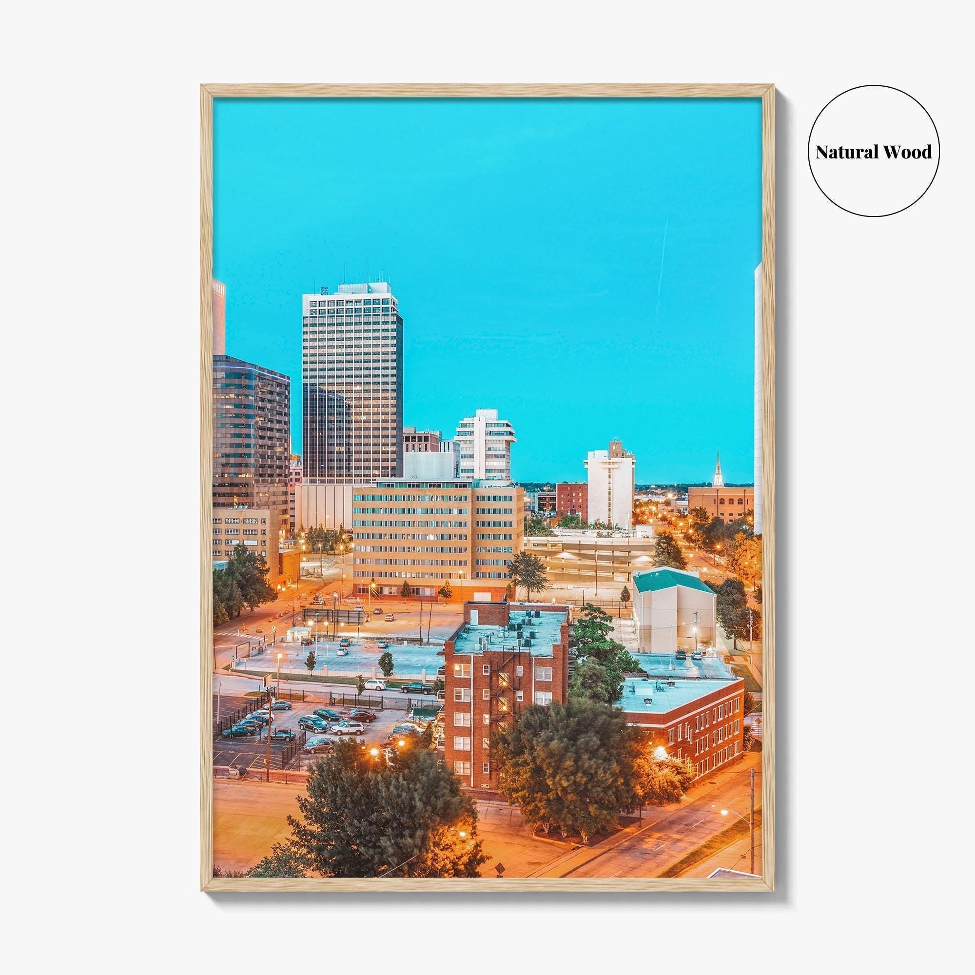 Tulsa Skyline Fine Art Photo Print, Downtown, Oklahoma, USA, Wall Poster