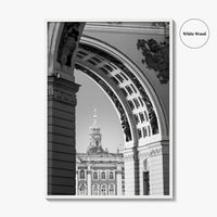 St Petersburg Black and White Fine Art Photo Print, Hermitage Museum, Russia Poster