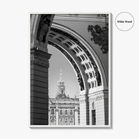 St Petersburg Black and White Fine Art Photo Print, Hermitage Museum, Russia Poster