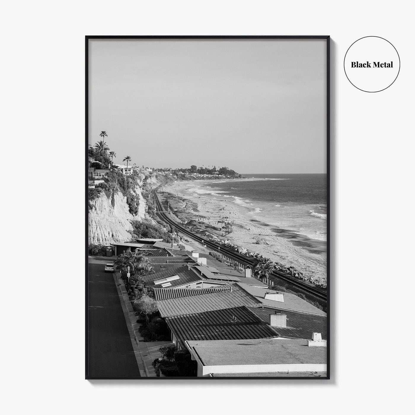 San Clemente Black and White Fine Art Photo Print, Orange County California Beach Poster