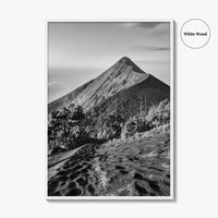 Guatemala Black and White Fine Art Photo Print, Fuego Volcano, Central America Poster