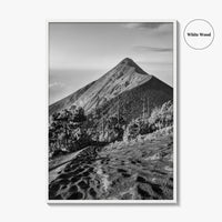 Guatemala Black and White Fine Art Photo Print, Fuego Volcano, Central America Poster